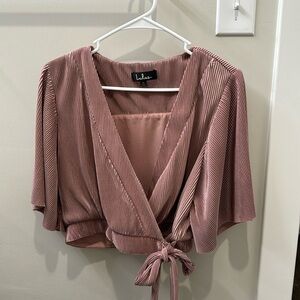 Lulu Mauve shimmer top